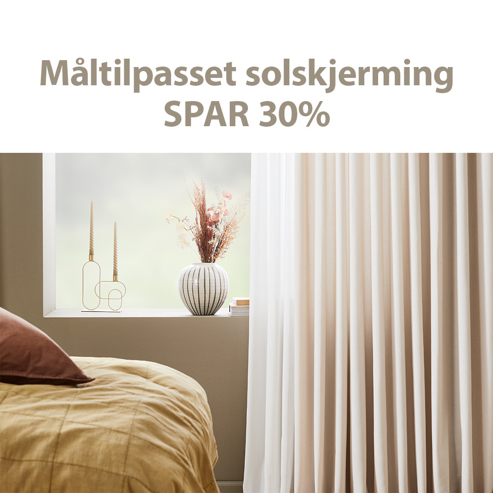 Spar 30% på måltilpasset solskjerming