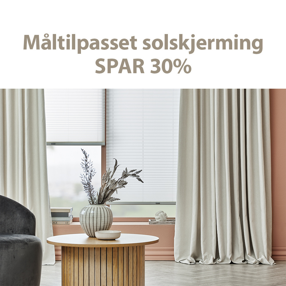Spar 30% på måltilpasset solskjerming
