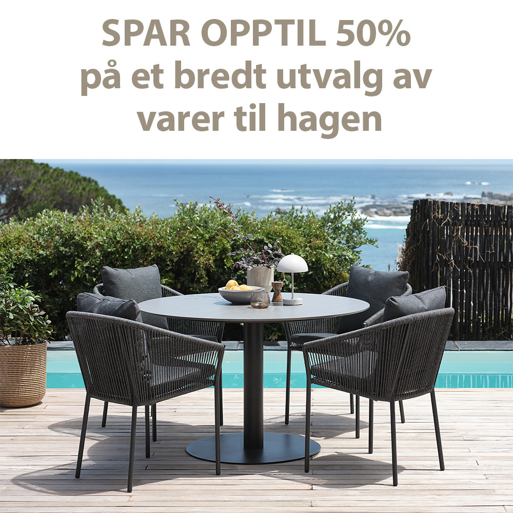 Spar opptil 50% på et bredt utvalg av varer til hagen