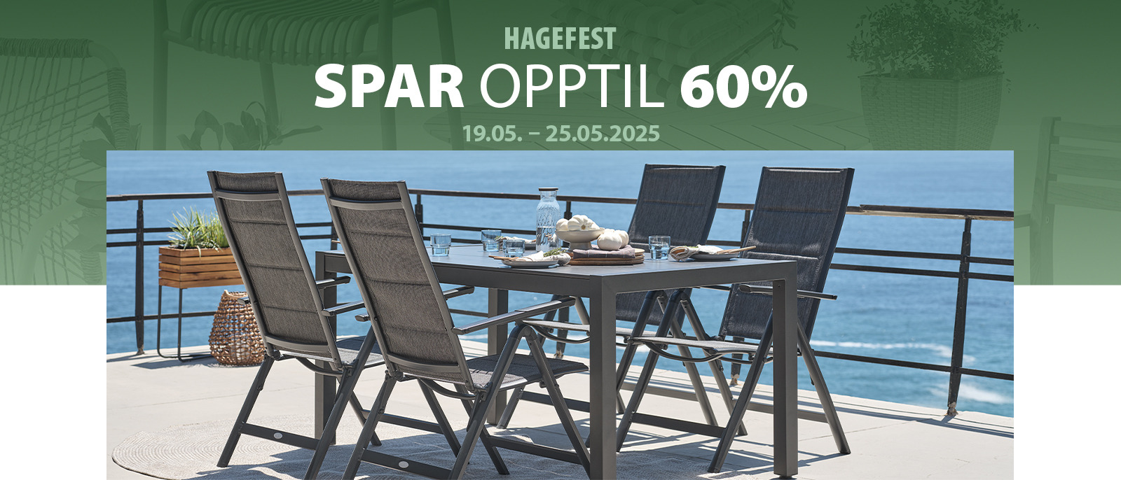 Spar opptil 60% på HAGEFEST