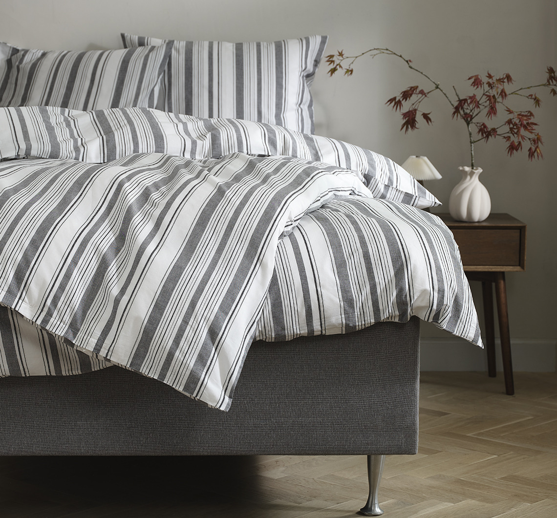 IDA sengetøy er 100 % OEKO-TEX® STANDARD 100, Better Cotton-sertifisert bomull Stripete sengesett