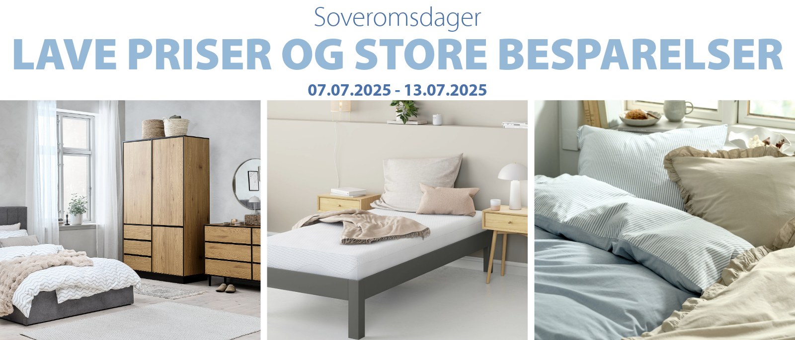 Lave priser og store besparelser til soverommet