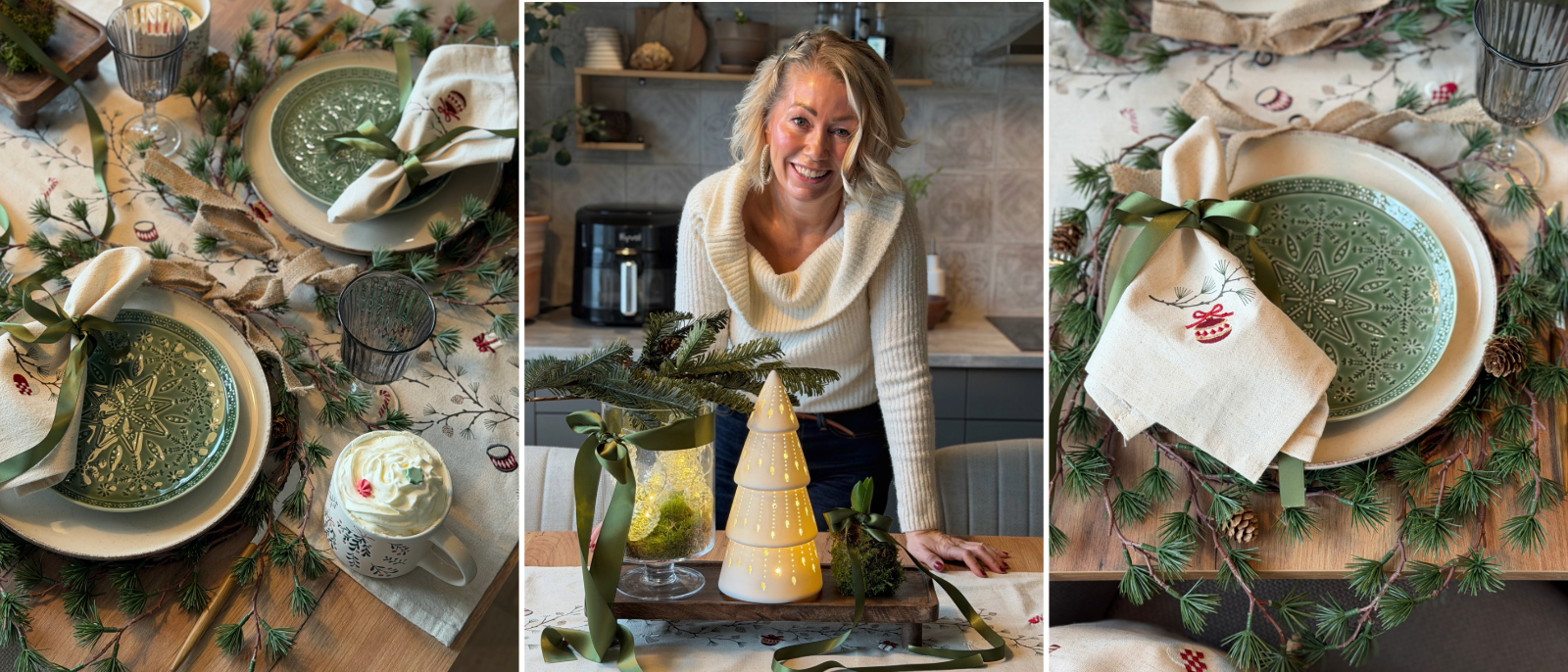 Renate har stylet et vakkert julebord