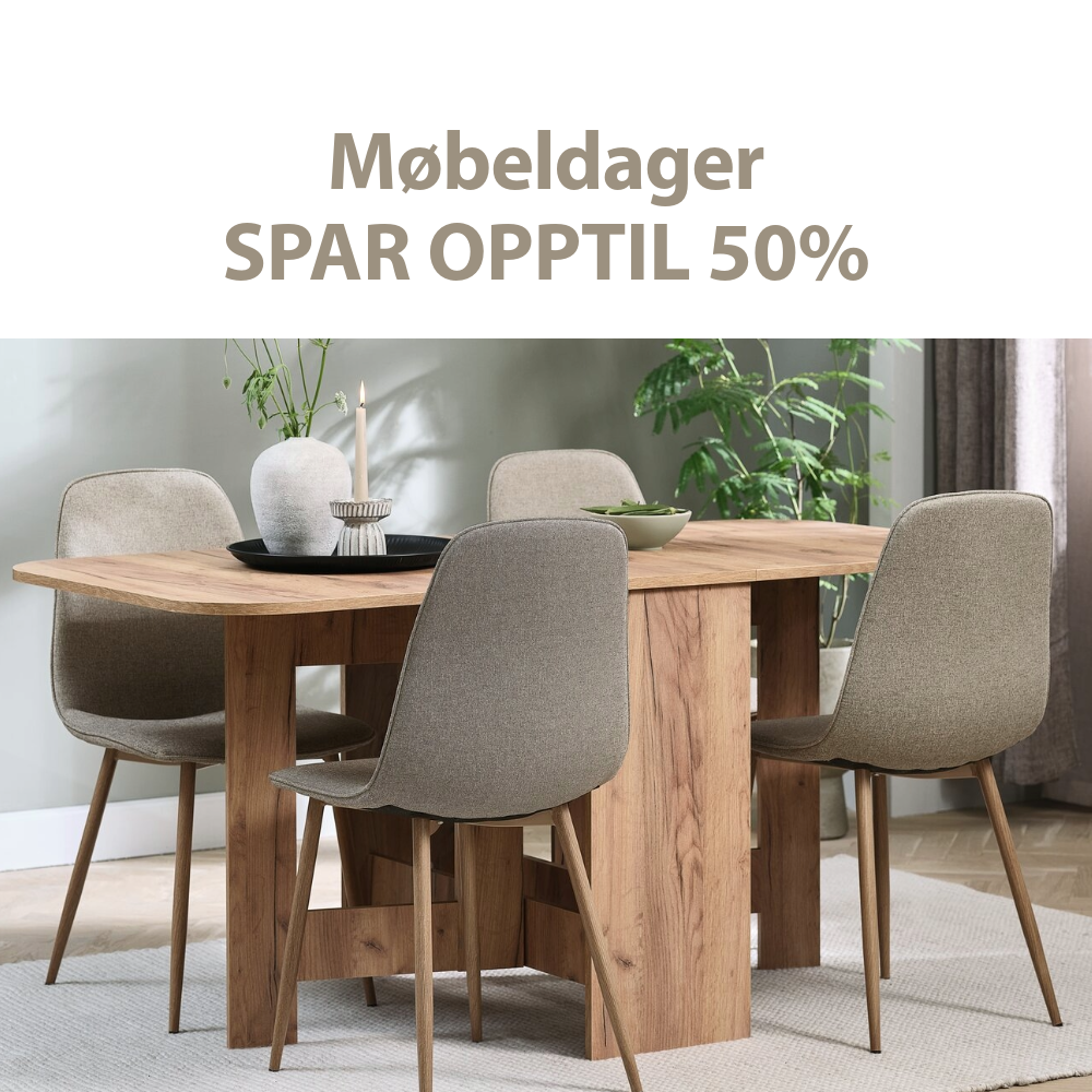 Spar opptil 50% på møbeldager