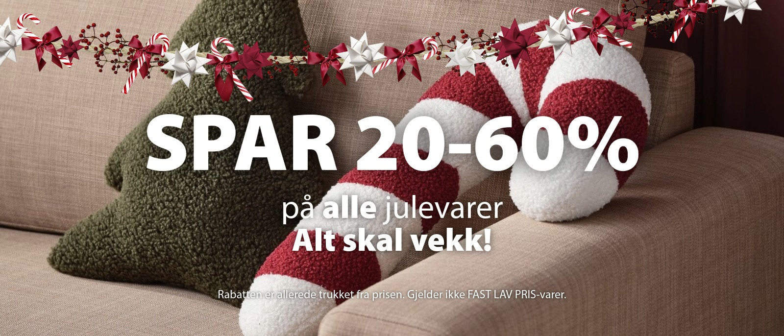 Nå tømmer vi lageret for julevarer!