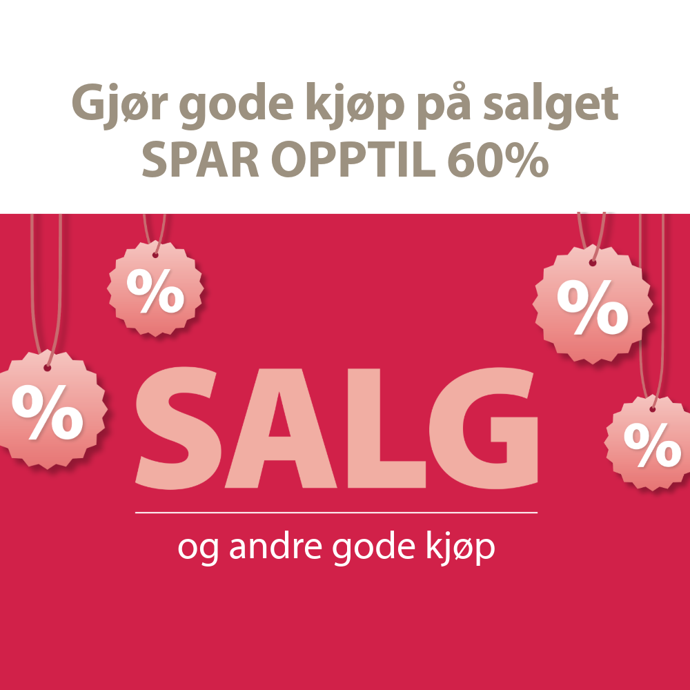 Spar opptil 60% på salget