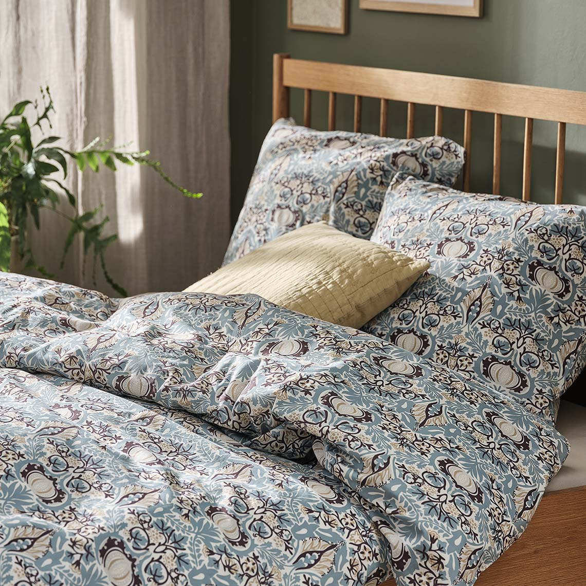 Fargerikt bomullssengetøy i art deco-inspirert design 