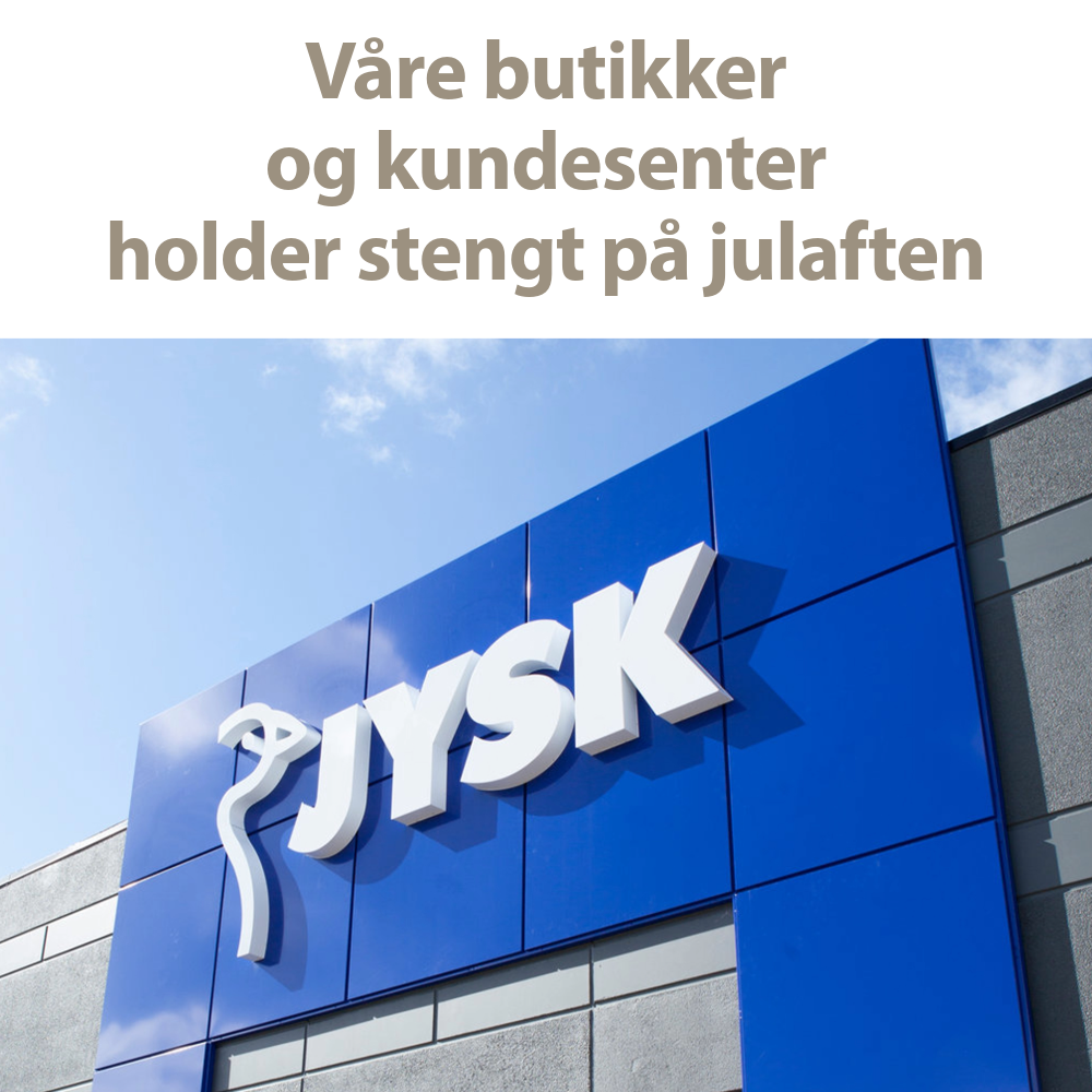 Våre butikker og kundesenter holder stengt på julaften