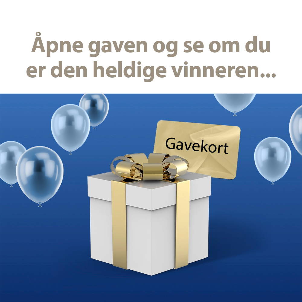 Åpne gaven og se om du er den heldige vinneren