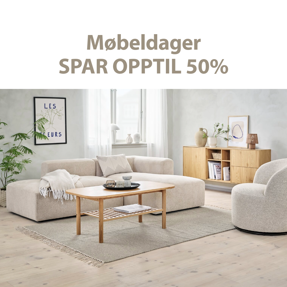 Spar opptil 50% på møbeldager