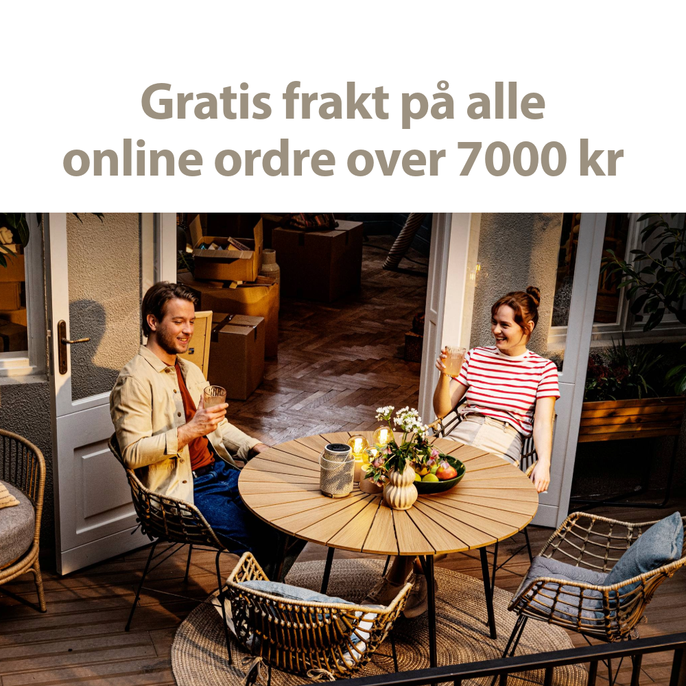 Gratis frakt på alle online ordre over 7000 kr
