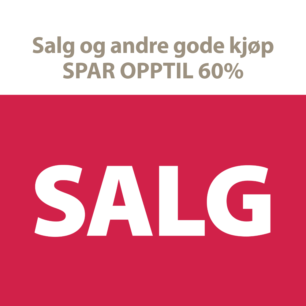 Spar opptil 60% på salget