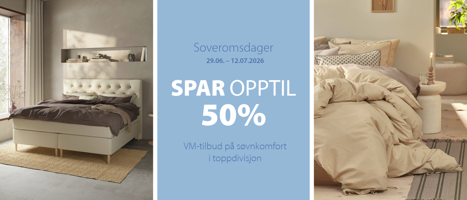 VM-tilbud på søvnkomfort i toppdivisjon