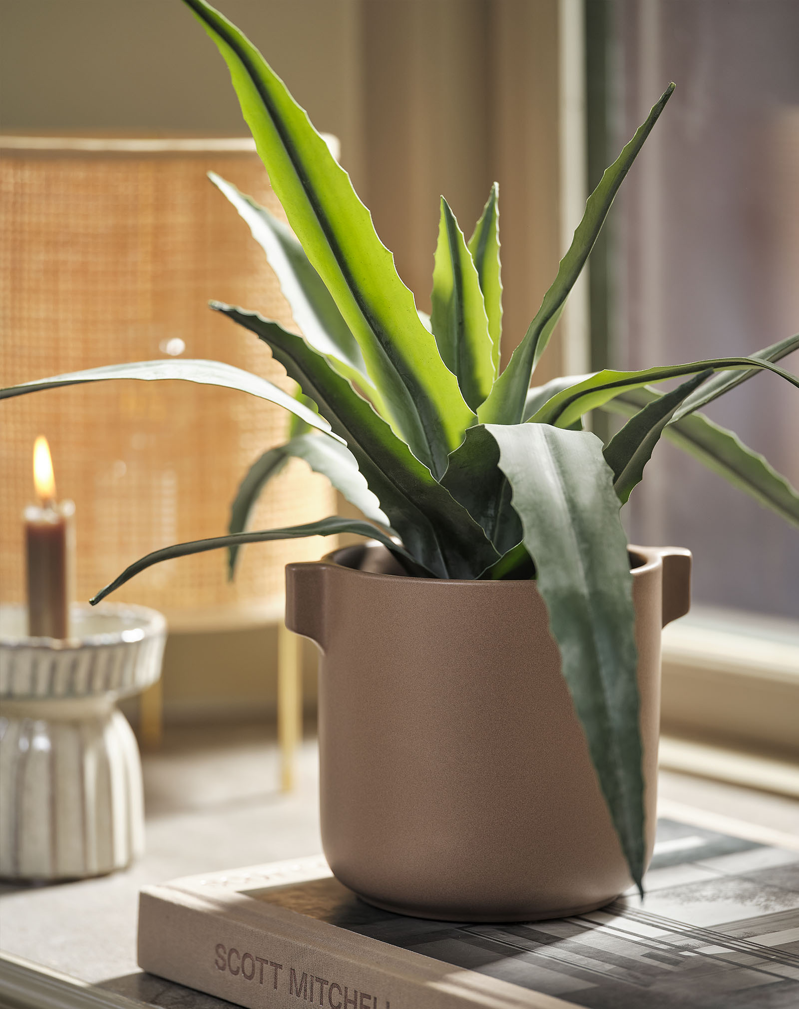 CELIUS kunstig aloe vera Kunstig aloe vera plante i en matt blomsterpotte