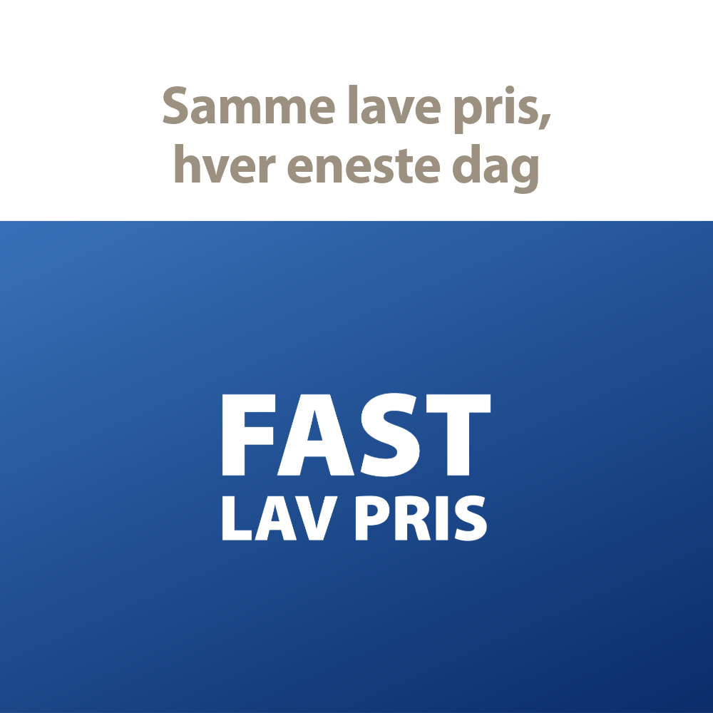 Finn produkter til de laveste prisene markert med FAST LAV PRIS.