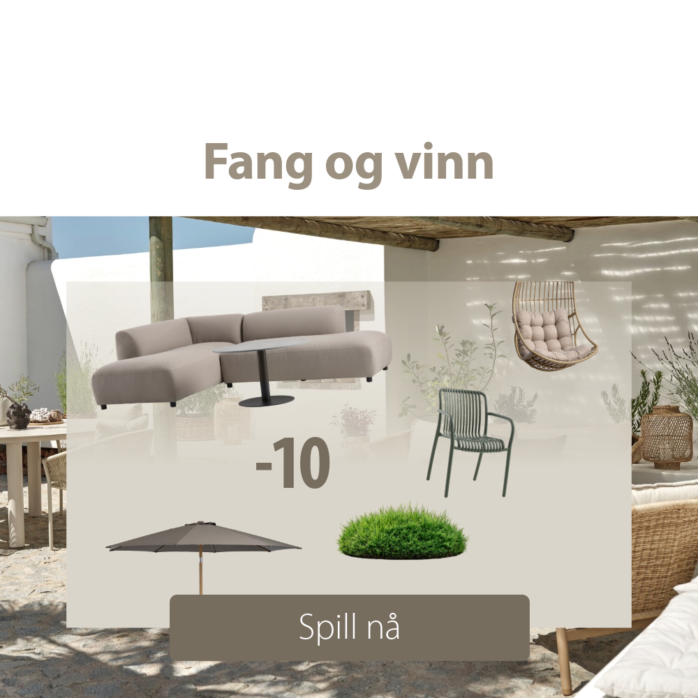 Fang hagemøblene og bli med i trekningen av gavekort