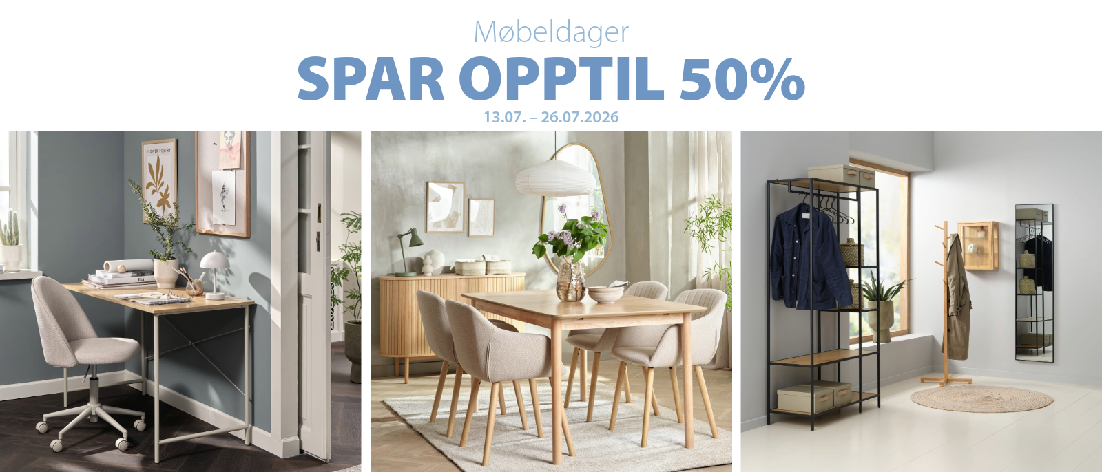 Spar opptil 50% på møbeldager