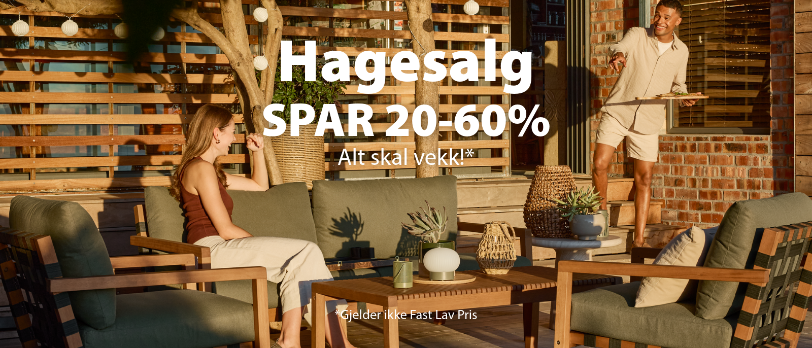 Hagesalg - SPAR 20-60% på hagemøbler