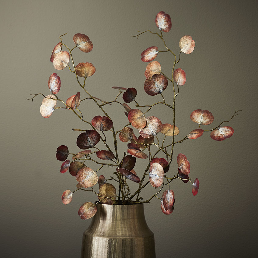 MALIAS vase med GAVE kunstige blomster Gullvase vase med kunstige blomster
